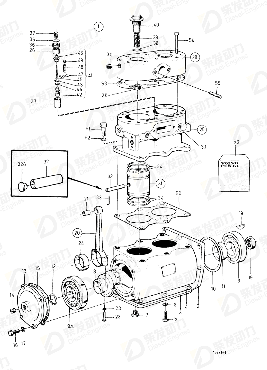 volvo penta Gasket 328731 Drawing volvo penta Gasket 328731 Drawing